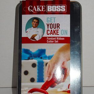 CAKE BOSS FONDANT RIBBON CUTTER SET RED 2013 NEW BOX